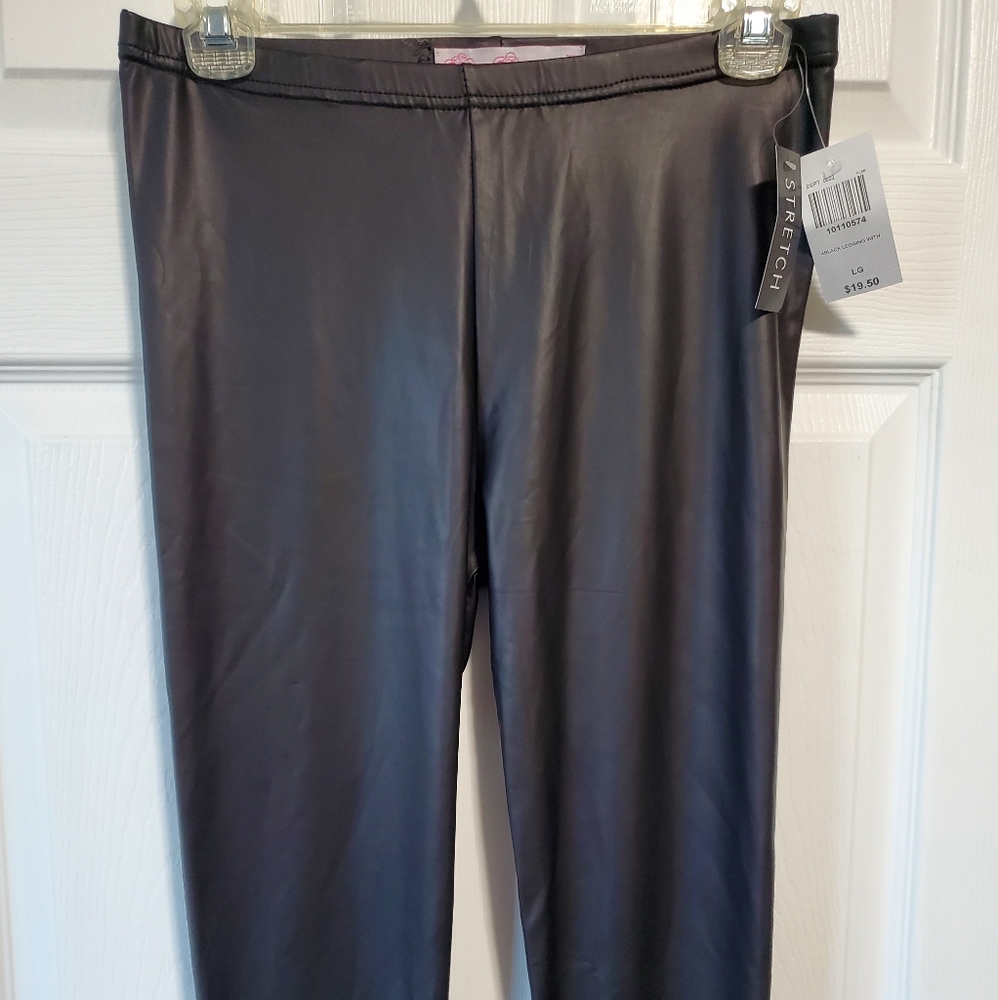 Hot Topic Faux Leather Leggings with spikes